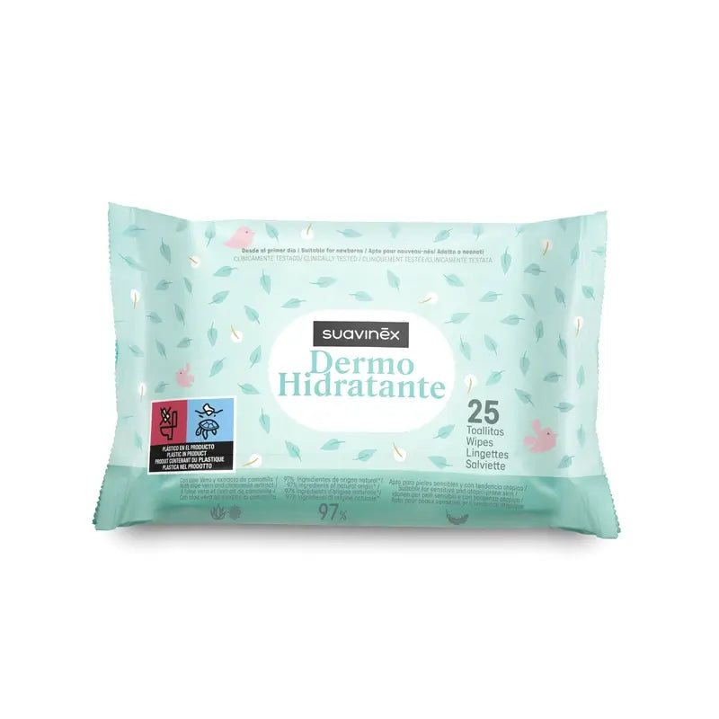 Suavinex Lingettes dermo-hydratantes, 25 unités