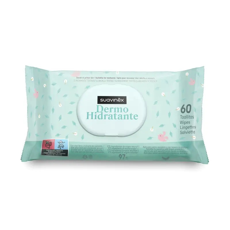 Suavinex Lingettes dermo-humidifiantes, 60 unités
