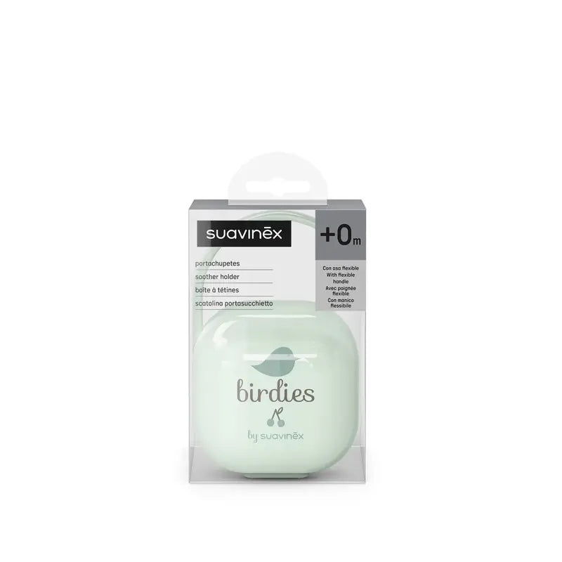 Suavinex Porte-tétine +0 Mois Birdies Vert