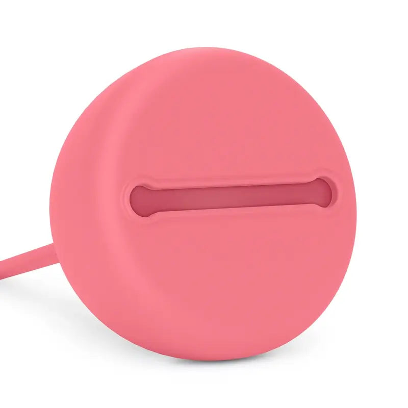 Suavinex Porte-sucette en silicone avec poignée, +0 mois, Fuchsia