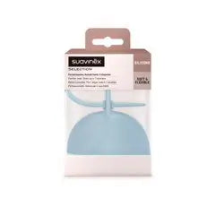 Support de sucette Suavinex pour bébé. Étui souple en silicone pour sucette. 2 sucettes. +0 Mois. Couleur Essence, Bleu