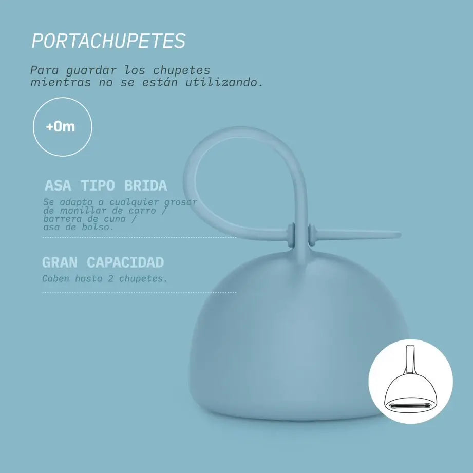 Support de sucette Suavinex pour bébé. Étui souple en silicone pour sucette. 2 sucettes. +0 Mois. Essence de couleur, Nude