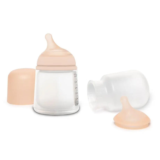 Suavinex Zero-Zero Anti-Colic Bottle Set With Replacement Nipple And Anti-Colic Bag, 180Ml, Adaptable Flow