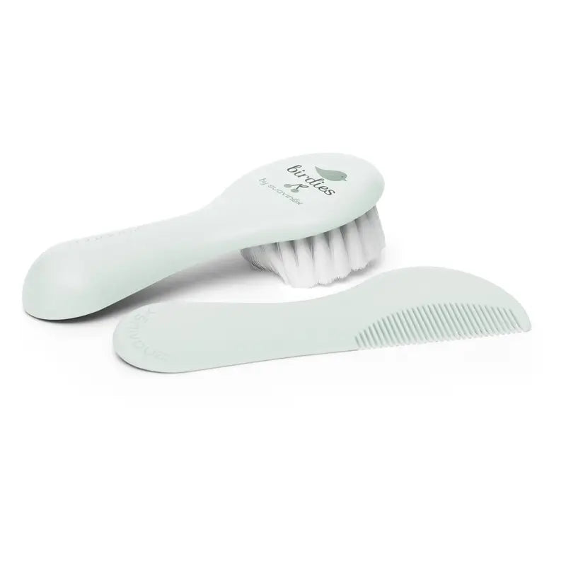 Brosse et peigne pour bébé Suavinex, vert