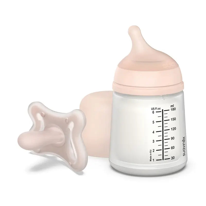 Suavinex Biberon anti-colique + sucette Zéro Zéro. Juste