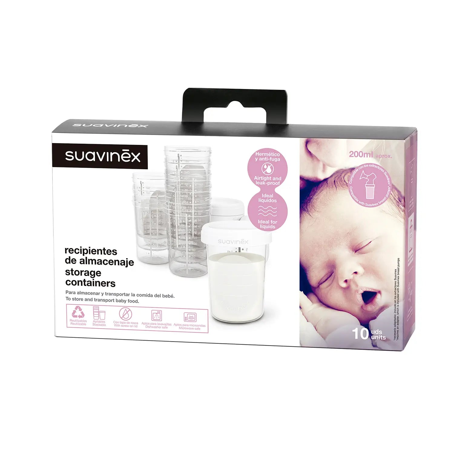 Suavinex Pots de conservation du lait maternel