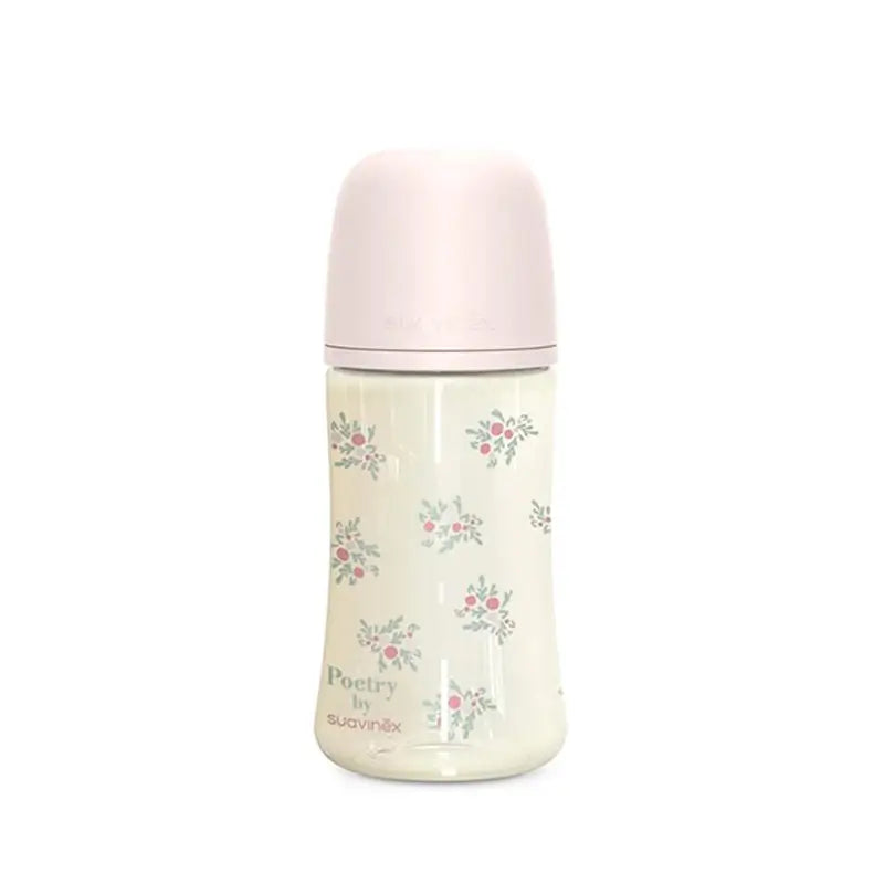 Suavinex Gift Set Sucette + Sucette + Biberon 270 Ml (M) + Jouet d'éveil, Rose