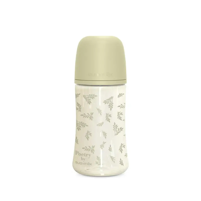 Suavinex Coffret cadeau sucette + tétine + biberon 270 Ml (M) + anneau de dentition, vert