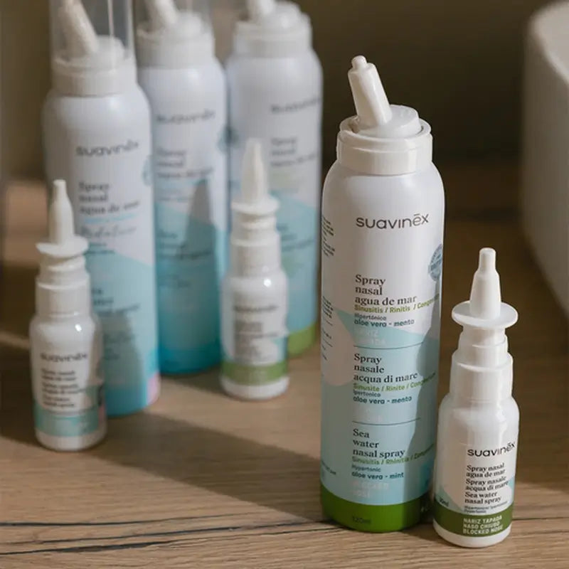 Suavinex Spray décongestionnant nasal à l'eau de mer +6A, 120 ml