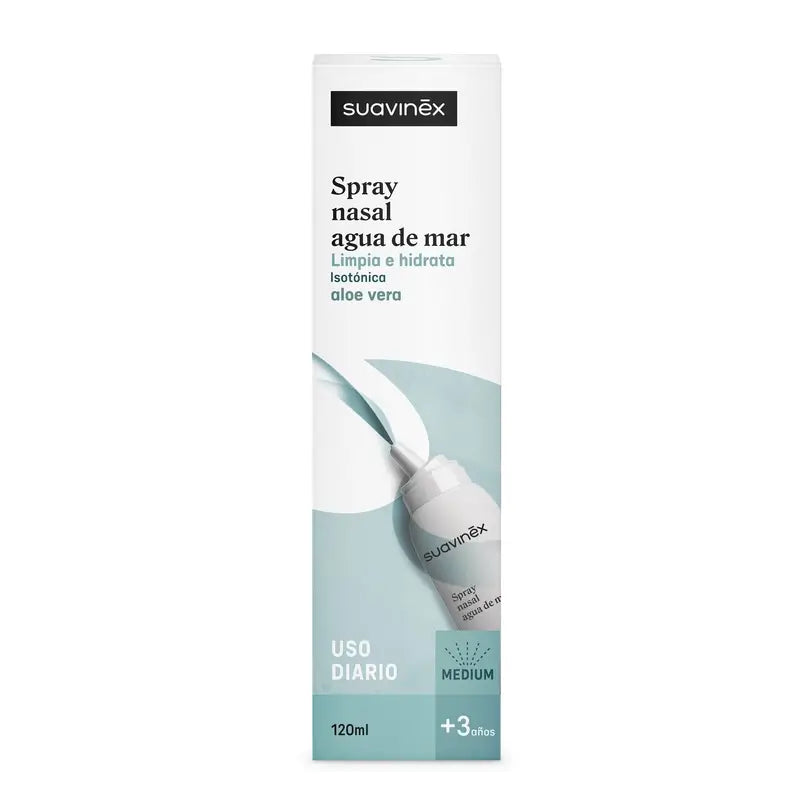 Suavinex Spray nasal isotonique pour enfants, +3 ans, hygiène quotidienne, 120 ml