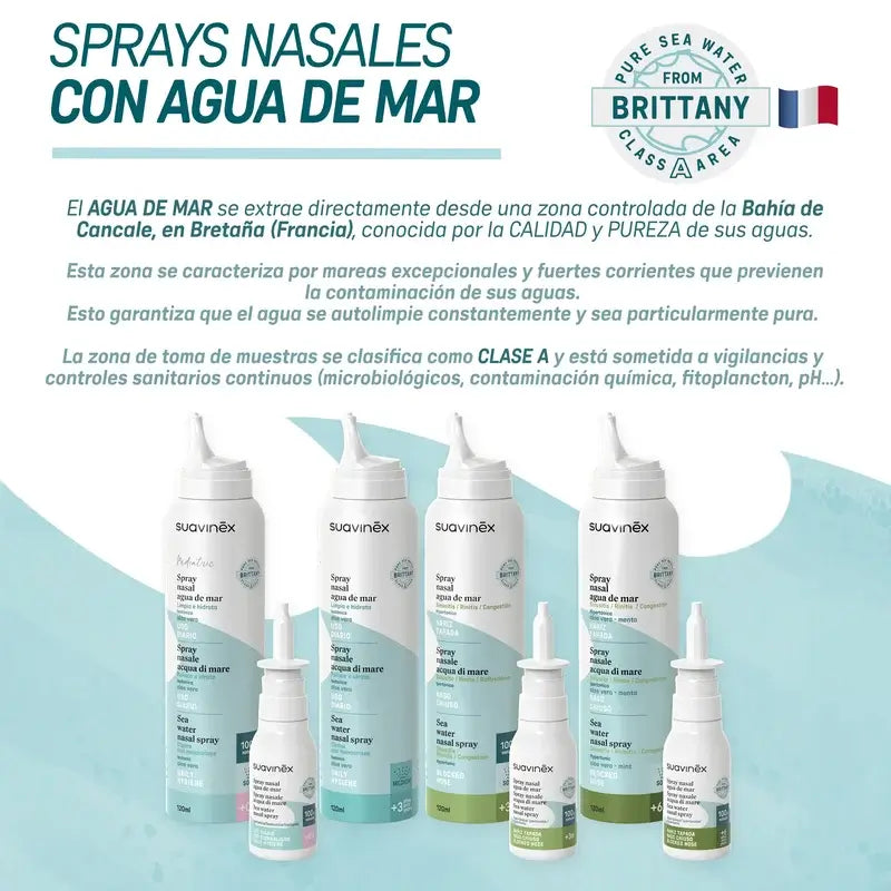 Suavinex Spray nasal isotonique pour bébés +0 mois, 30 ml