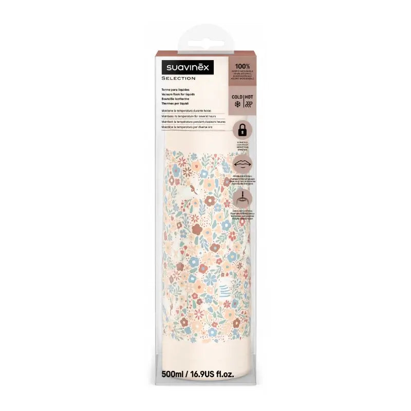 Thermos liquide Suavinex 500 Ml, Fleurs du pays des merveilles