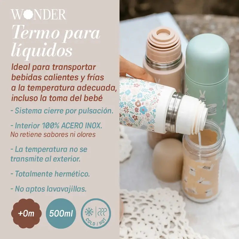 Thermos à liquide Suavinex 500 ml, Wonderland Green