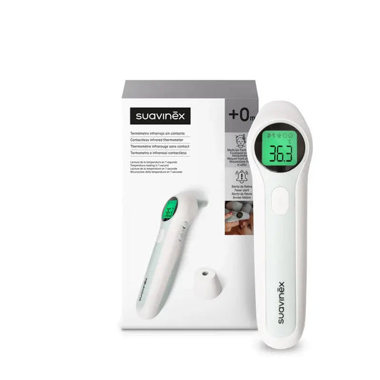 Thermomètre infrarouge Suavinex avec sac de transport et piles
