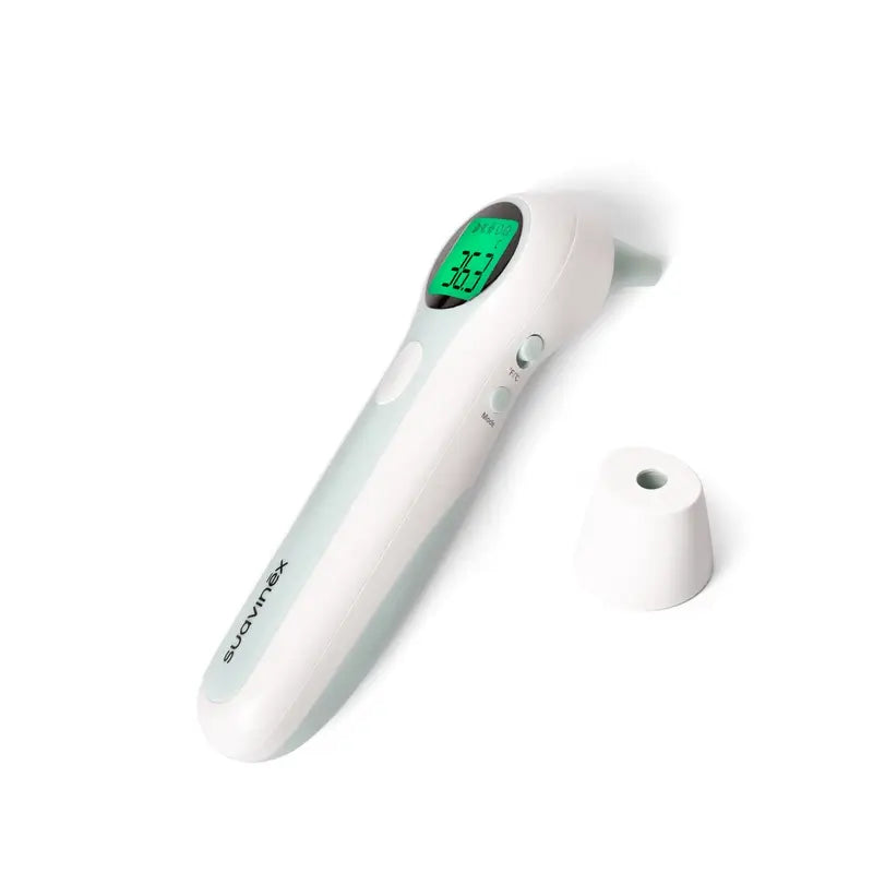 Thermomètre infrarouge Suavinex avec sac de transport et piles