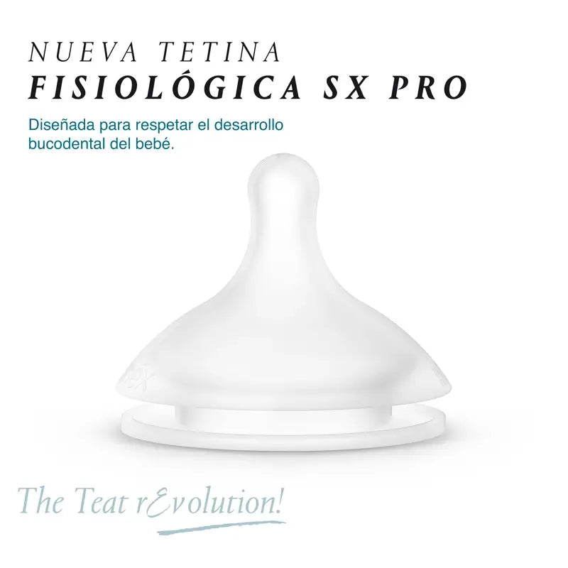 Suavinex 2 paquets de tétines physiologiques Sx Pro Silicone. Débit moyen (M)