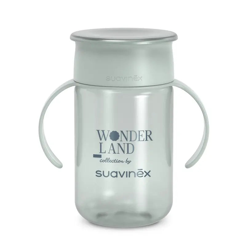 Suavinex 360 Tasse anti-goutte 340 ml, +12 mois, Wonderland Green