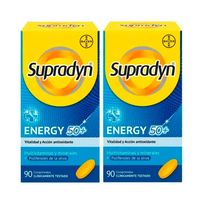 Supradyn Energy 50+ Vitamins, Minerals and Energy, 2x90 Tablets