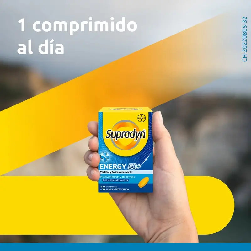 Supradyn Energy 50+ Vitamines, Minéraux et Energie, 30 Comprimés