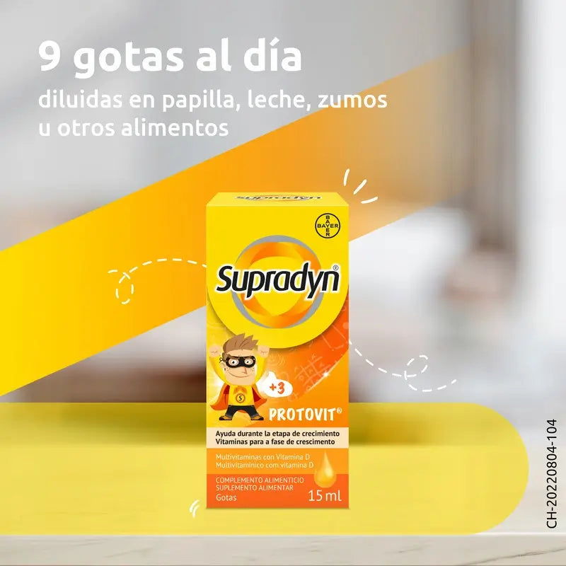 Supradyn Protovit Vitamines et minéraux pour enfants, 15 ml