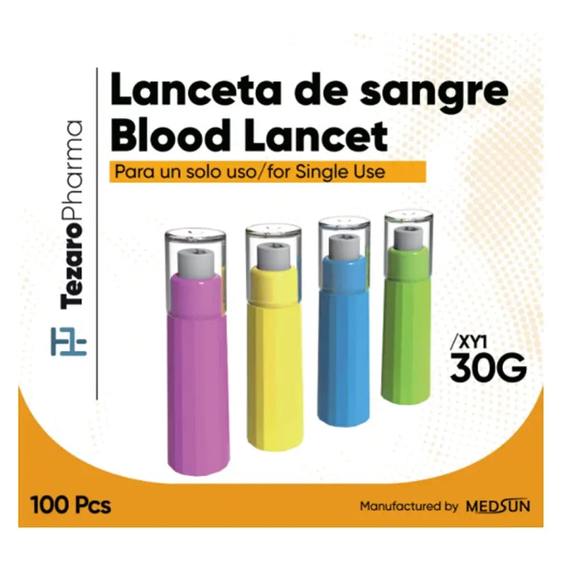 Surgicalmed Tezaro Pharma Safety Lancets 30G X 1,5 Mm , 100 pcs.