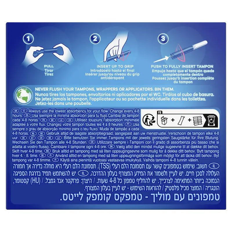 Tampax Compak Lites Tampons avec applicateur , 24 unités