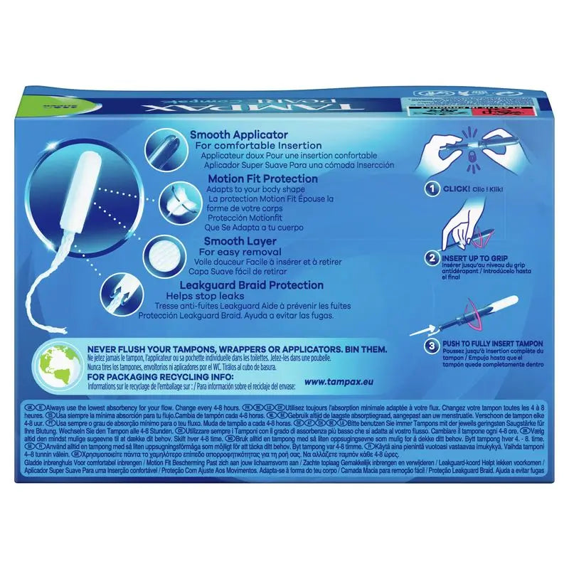 Tampax Compak Pearl Super Tampons Avec Applicateur , 36 unités