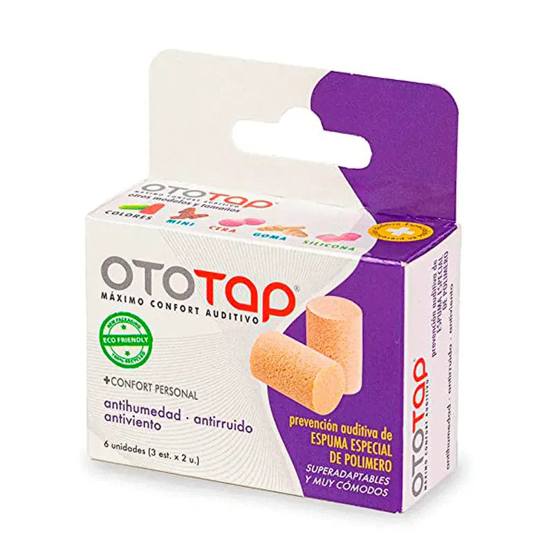 Ototap Foam Ear Plugs 6 units