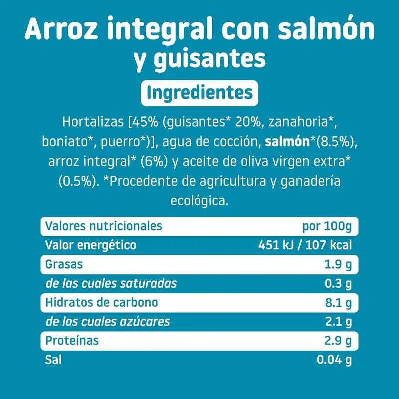 Gâteaux de riz Smileat au saumon et aux petits pois, 230 Gr