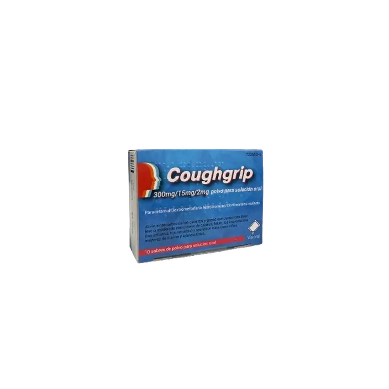 Tecnimede Coughgrip Oral Solution, 10 sachets to be diluted in water. powder