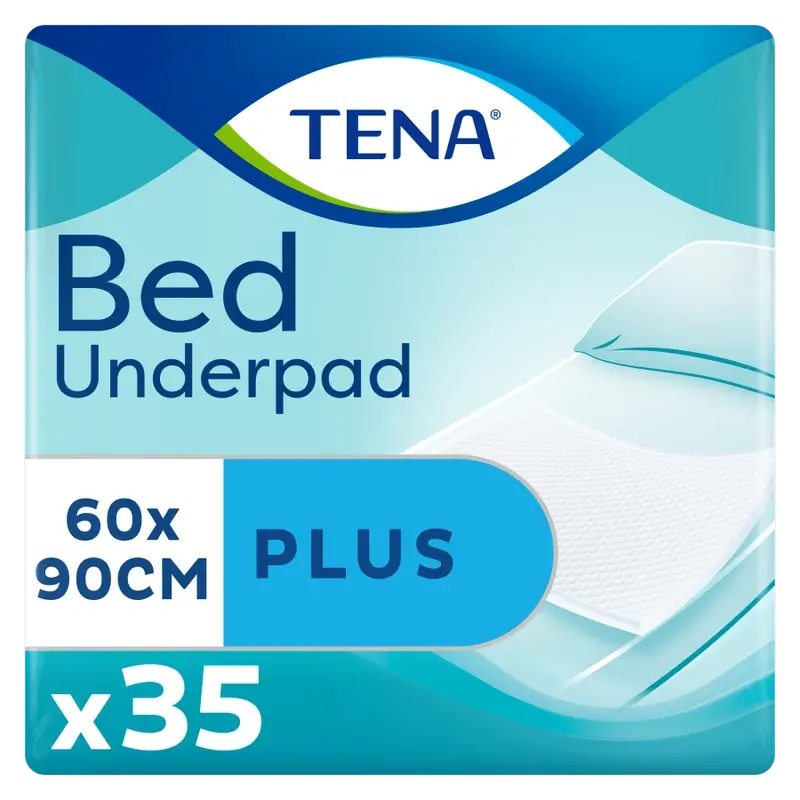 Protecteur de lit Tena Bed Plus 60 X 90, 35 unités