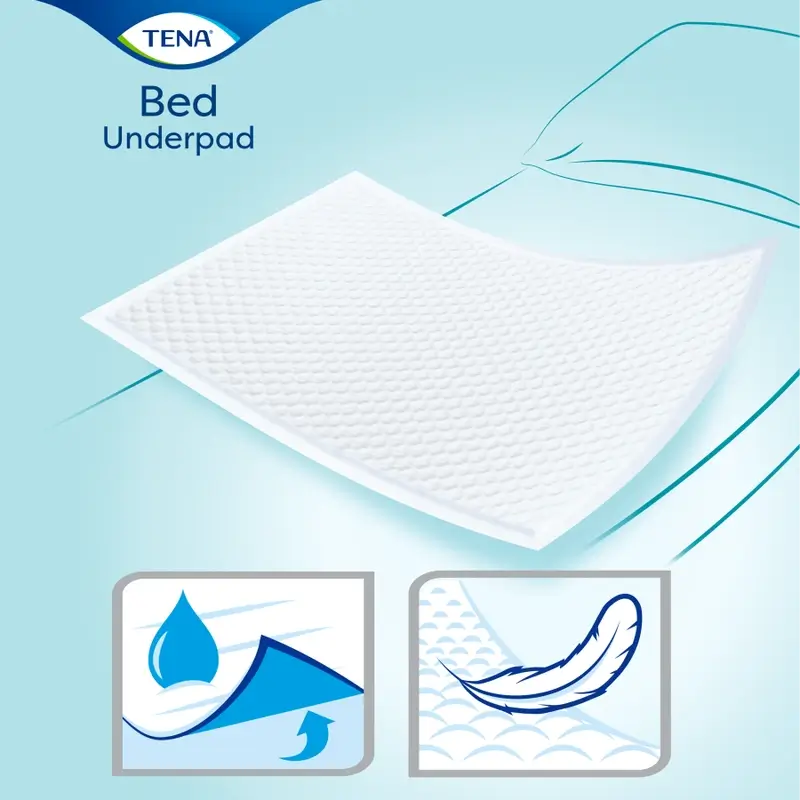 Protecteur de lit Tena Bed Plus 60 X 90, 35 unités