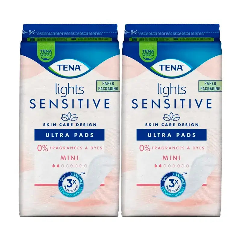 TENA Lights sensitive Mini Ultra 2 X 20 pièces - recommandé pour la ménopause
