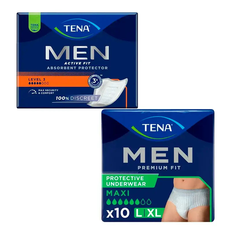 TENA Hommes Niveau 3 Incontinence 1x16 pcs + TENA Hommes Pantalon Premium Fit L 1x10 pcs