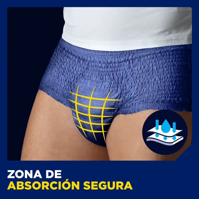Tena Hommes Pantalon Actif Taille S-M, 9 Pcs.