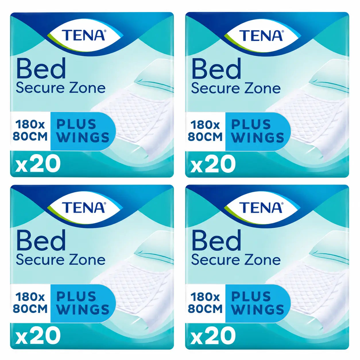 Tena Bed Protector Bed Plus 80 X 180, 20 pcs, pack 4