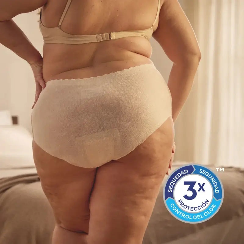 Tena Silhouette Large Taille Haute Crème , 8 unités