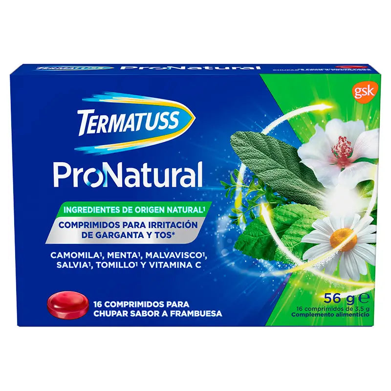 Termatuss comprimés Pour toux sèche ou toux avec expectoration, 16 comprimés
