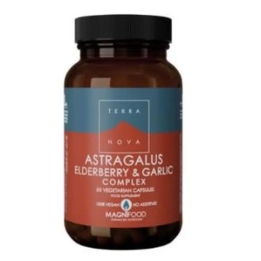 Terranova Astragalus, Elderberry & Garlic (Defence) Complex 50V Capsules