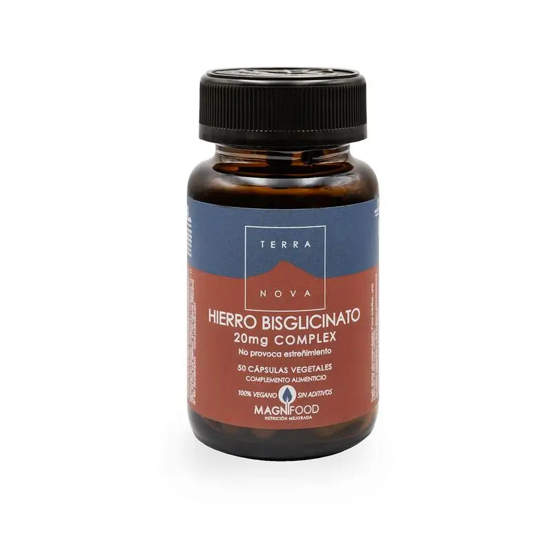 Terranova Iron Bisglycinate Complex , 50 20 mg capsules