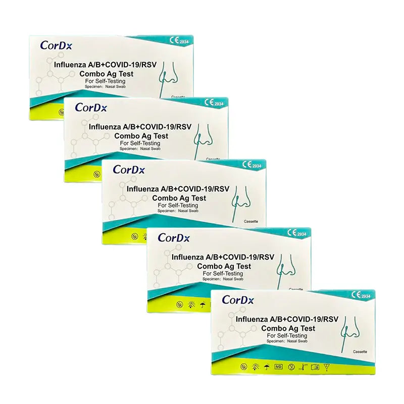 Combined Rapid Antigen Test COVID-19, Influenza A & B & RSV- 5 Units