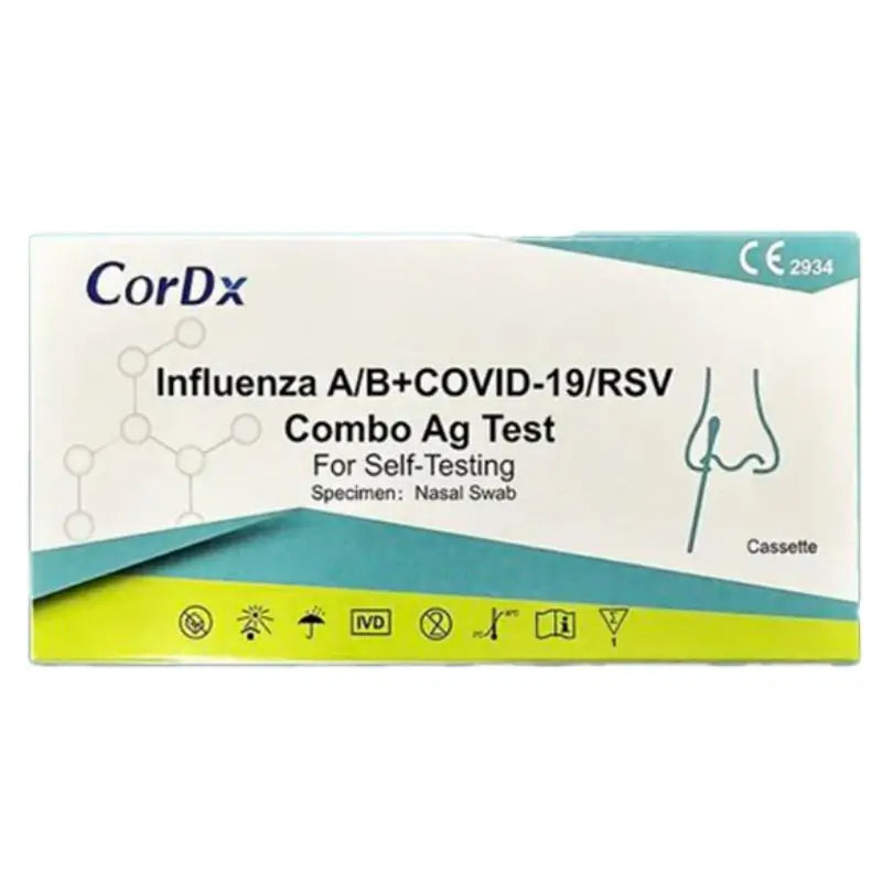 Test rapide combiné COVID-19, grippe A et B et VRS - 25 unités