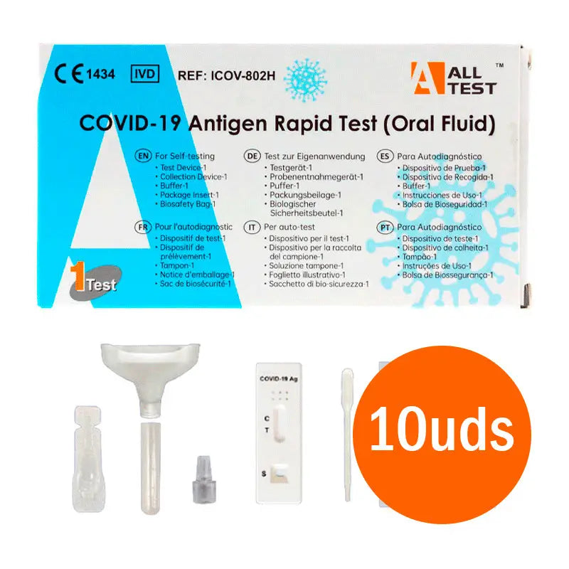Covid-19 Saliva Antigen Rapid Test - 10 unités - Tous les tests