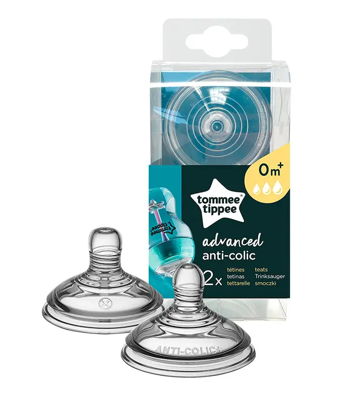 Tomme Tippee Feeding Bottle Nipple Anti-Colic Variable Flow Pack, 2 Pcs.