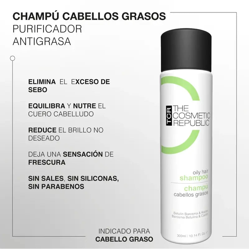 The Cosmetic Republic Shampooing pour cheveux gras, 300 ml