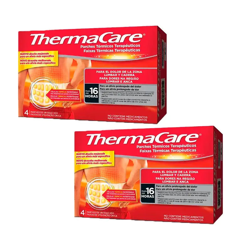 Thermacare hanche lombaire, paquet de 2 x 4 unités