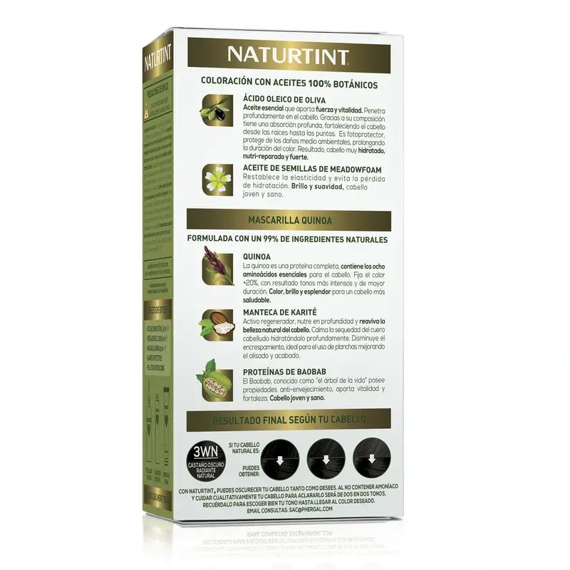 Naturtint Coloration permanente 3Wn Coloration permanente sans ammoniaque - Natural Radiant Dark Brown