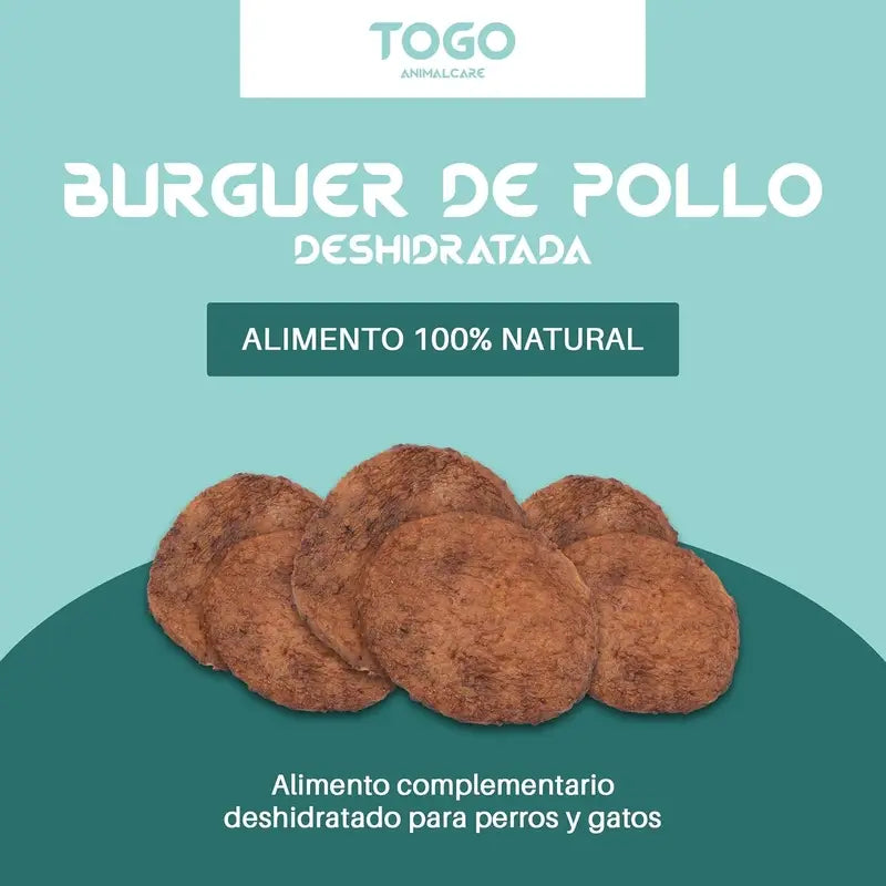 Togo Snack Natural Burger Chicken, paquet de 2 pcs.