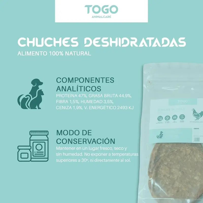 Togo Snack Natural Burger Chicken, paquet de 2 pcs.