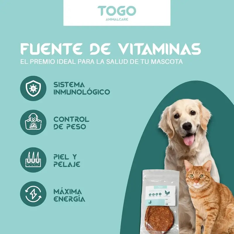 Togo Snack Natural Burger Chicken, paquet de 3 pcs.